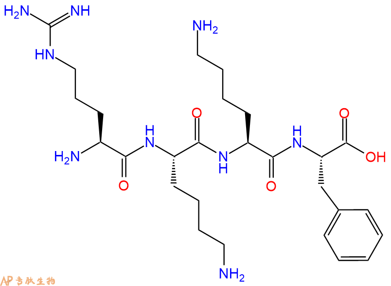 专肽生物产品H2N-Arg-Lys-Lys-Phe-COOH