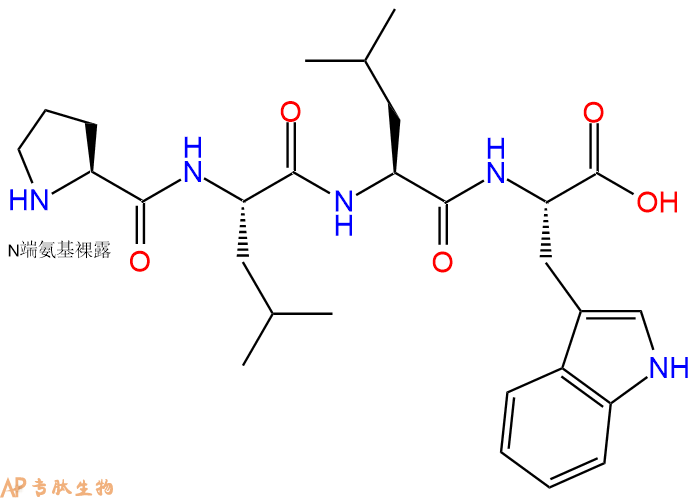 专肽生物产品H2N-Pro-Leu-Leu-Trp-COOH