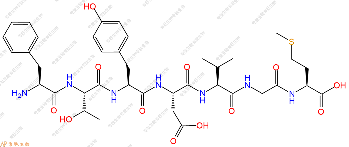 专肽生物产品H2N-Phe-Thr-Tyr-Asp-Val-Gly-Met-COOH