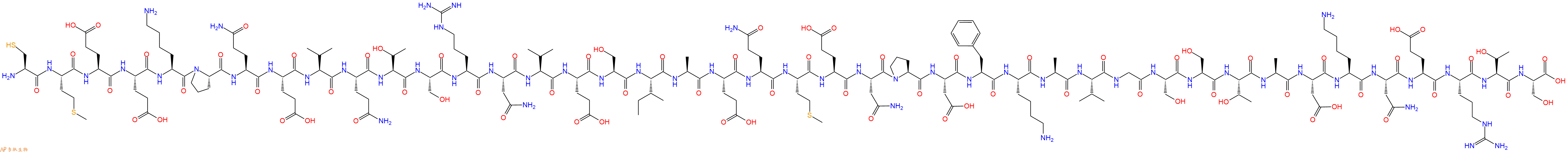 专肽生物产品H2N-Cys-Met-Glu-Glu-Lys-Pro-Gln-Glu-Val-Gln-Thr-Ser-Arg-Asn-Val-Glu-Ser-Ile-Ala-Glu-Gln-Met-Glu-Asn-Pro-Asp-Phe-Lys-Ala-Val-Gly-Ser-Ser-Thr-Ala-Asp-Lys-Asn-Glu-Arg-Thr-Ser-COOH