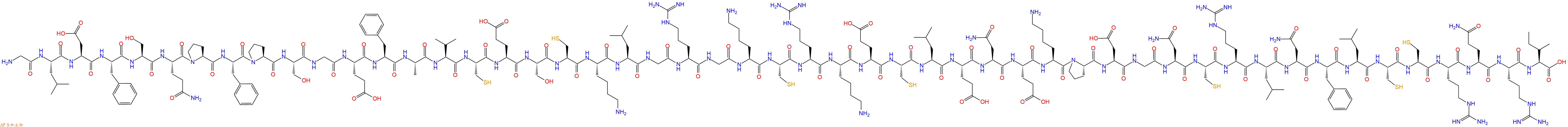 专肽生物产品H2N-Gly-Leu-Asp-Phe-Ser-Gln-Pro-Phe-Pro-Ser-Gly-Glu-Phe-Ala-Val-Cys-Glu-Ser-Cys-Lys-Leu-Gly-Arg-Gly-Lys-Cys-Arg-Lys-Glu-Cys-Leu-Glu-Asn-Glu-Lys-Pro-Asp-Gly-Asn-Cys-Arg-Leu-Asn-Phe-Leu-Cys-Cys-Arg-Gln-Arg-Ile-COOH