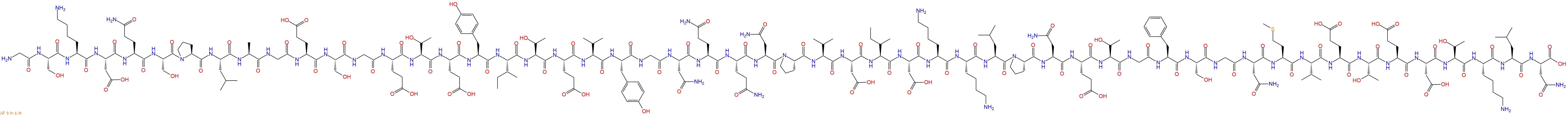 专肽生物产品H2N-Gly-Ser-Lys-Asp-Gln-Ser-Pro-Leu-Ala-Gly-Glu-Ser-Gly-Glu-Thr-Glu-Tyr-Ile-Thr-Glu-Val-Tyr-Gly-Asn-Gln-Gln-Asn-Pro-Val-Asp-Ile-Asp-Lys-Lys-Leu-Pro-Asn-Glu-Thr-Gly-Phe-Ser-Gly-Asn-Met-Val-Glu-Thr-Glu-Asp-Thr-Lys-Leu-Asn-COOH