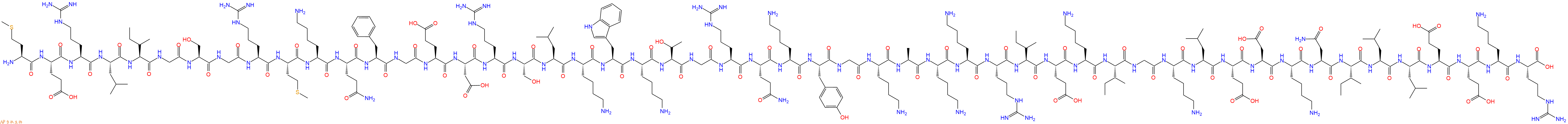 专肽生物产品H2N-Met-Glu-Arg-Leu-Ile-Gly-Ser-Gly-Arg-Met-Lys-Gln-Phe-Gly-Glu-Asp-Arg-Ser-Leu-Lys-Trp-Lys-Thr-Gly-Arg-Gln-Lys-Tyr-Gly-Lys-Ala-Lys-Lys-Arg-Ile-Glu-Lys-Ile-Gly-Lys-Leu-Glu-Asp-Lys-Asn-Ile-Leu-Leu-Glu-Glu-Lys-Arg-COOH