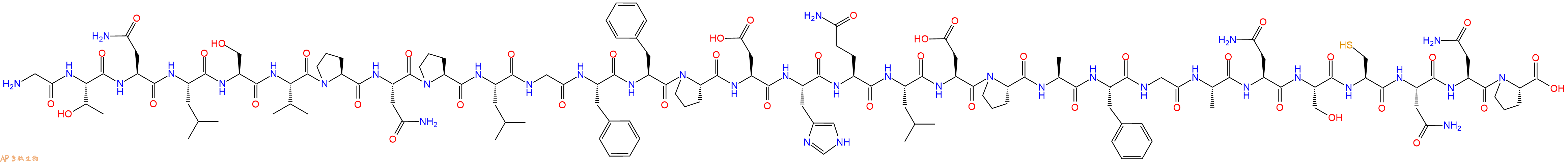 专肽生物产品H2N-Gly-Thr-Asn-Leu-Ser-Val-Pro-Asn-Pro-Leu-Gly-Phe-Phe-Pro-Asp-His-Gln-Leu-Asp-Pro-Ala-Phe-Gly-Ala-Asn-Ser-Cys-Asn-Asn-Pro-COOH