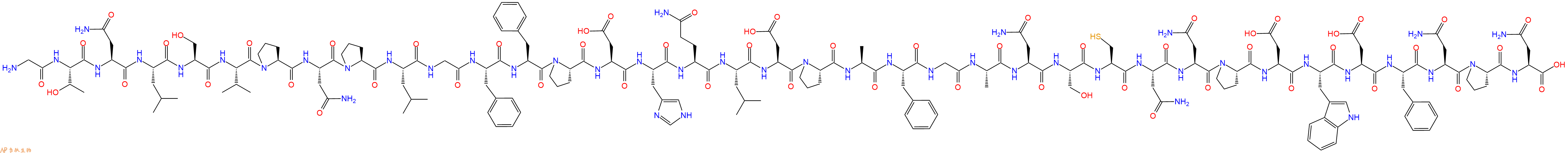 专肽生物产品H2N-Gly-Thr-Asn-Leu-Ser-Val-Pro-Asn-Pro-Leu-Gly-Phe-Phe-Pro-Asp-His-Gln-Leu-Asp-Pro-Ala-Phe-Gly-Ala-Asn-Ser-Cys-Asn-Asn-Pro-Asp-Trp-Asp-Phe-Asn-Pro-Asn-COOH