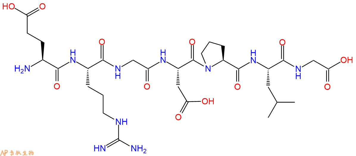 专肽生物产品H2N-Glu-Arg-Gly-Asp-Pro-Leu-Gly-COOH