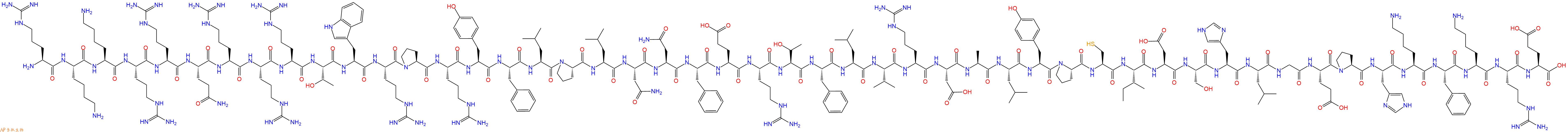 专肽生物产品H2N-Arg-Lys-Lys-Arg-Arg-Gln-Arg-Arg-Arg-Thr-Trp-Arg-Pro-Arg-Tyr-Phe-Leu-Pro-Leu-Asn-Asn-Phe-Glu-Arg-Thr-Phe-Leu-Val-Arg-Asp-Ala-Leu-Tyr-Pro-Cys-Ile-Asp-Ser-His-Leu-Gly-Glu-Pro-His-Lys-Phe-Lys-Arg-Glu-COOH