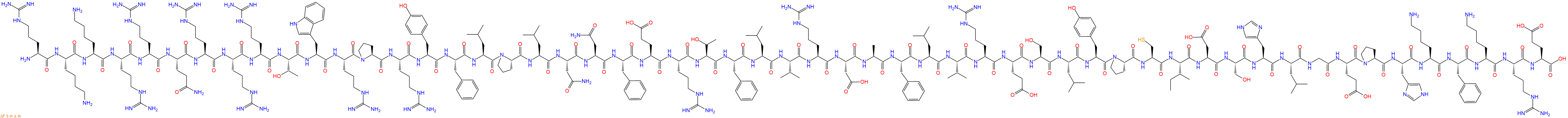 专肽生物产品H2N-Arg-Lys-Lys-Arg-Arg-Gln-Arg-Arg-Arg-Thr-Trp-Arg-Pro-Arg-Tyr-Phe-Leu-Pro-Leu-Asn-Asn-Phe-Glu-Arg-Thr-Phe-Leu-Val-Arg-Asp-Ala-Phe-Leu-Val-Arg-Glu-Ser-Leu-Tyr-Pro-Cys-Ile-Asp-Ser-His-Leu-Gly-Glu-Pro-His-Lys-Phe-Lys-Arg-Glu-COOH