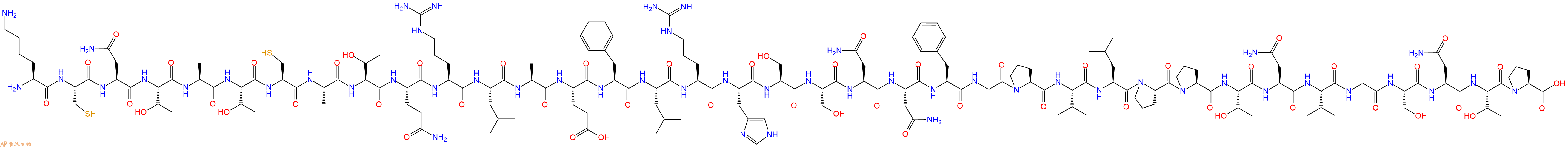 专肽生物产品H2N-Lys-Cys-Asn-Thr-Ala-Thr-Cys-Ala-Thr-Gln-Arg-Leu-Ala-Glu-Phe-Leu-Arg-His-Ser-Ser-Asn-Asn-Phe-Gly-Pro-Ile-Leu-Pro-Pro-Thr-Asn-Val-Gly-Ser-Asn-Thr-Pro-COOH