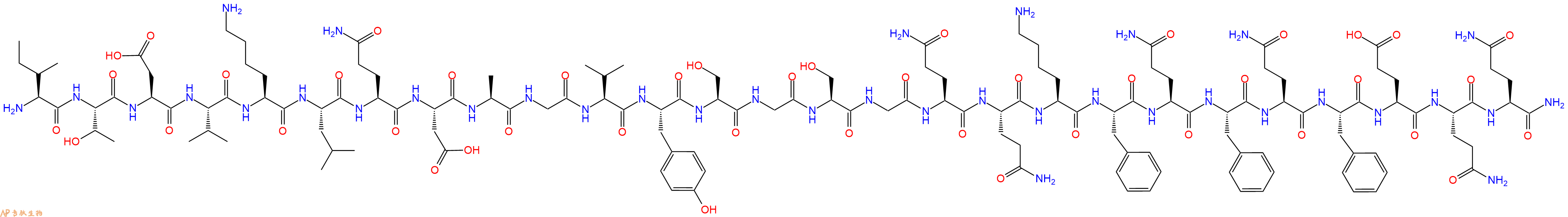 专肽生物产品H2N-Ile-Thr-Asp-Val-Lys-Leu-Gln-Asp-Ala-Gly-Val-Tyr-Ser-Gly-Ser-Gly-Gln-Gln-Lys-Phe-Gln-Phe-Gln-Phe-Glu-Gln-Gln-NH2