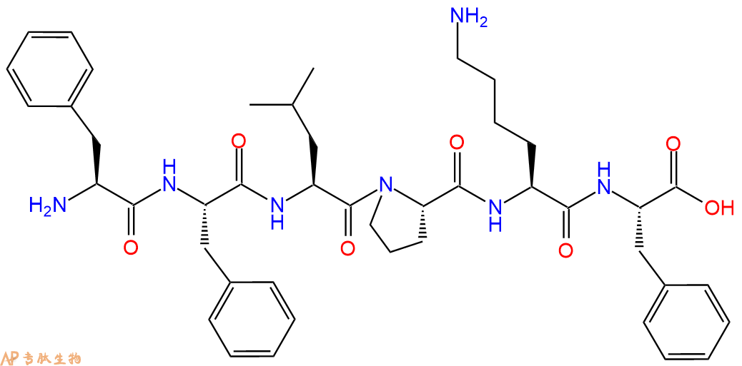 专肽生物产品H2N-Phe-Phe-Leu-Pro-Lys-Phe-COOH