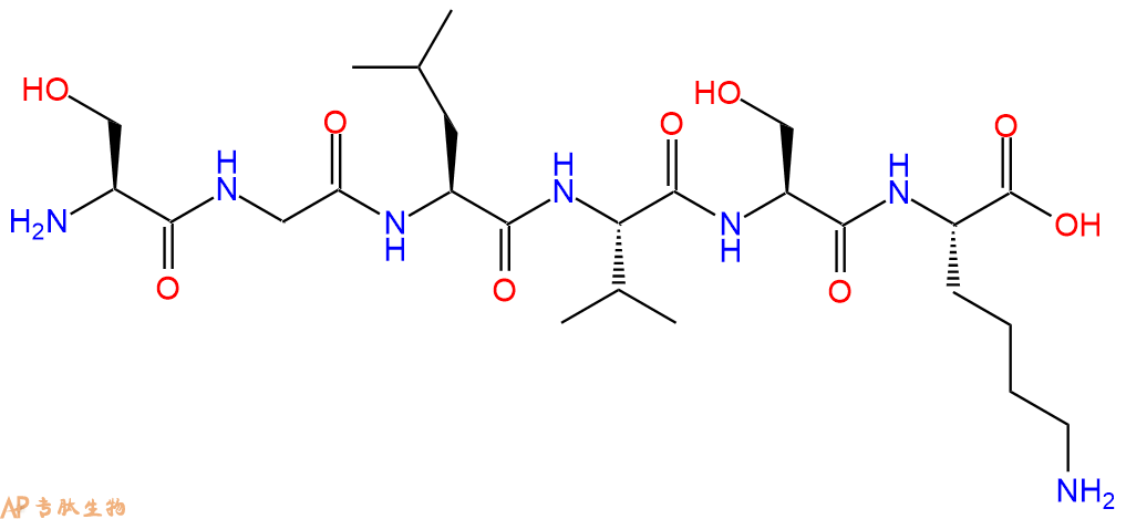 专肽生物产品H2N-Ser-Gly-Leu-Val-Ser-Lys-COOH
