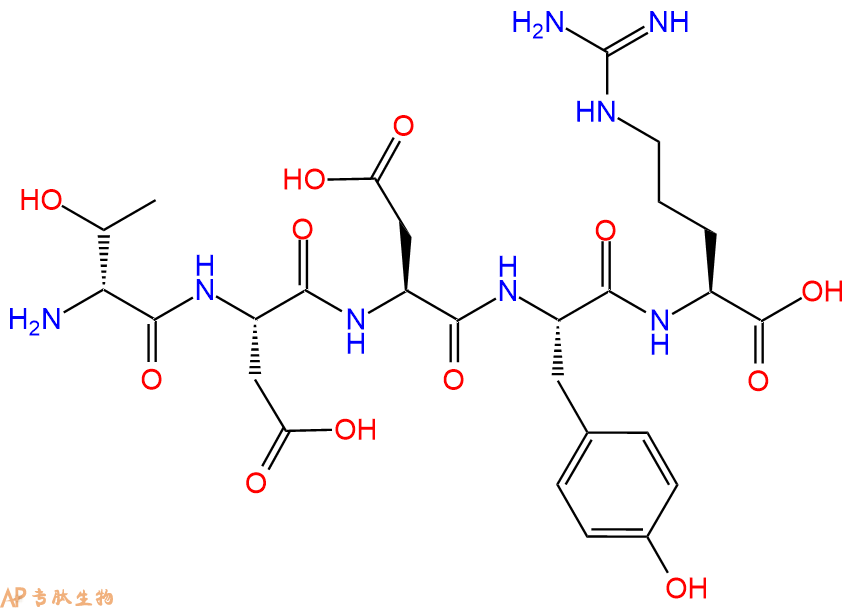 专肽生物产品H2N-DThr-Asp-Asp-Tyr-Arg-COOH