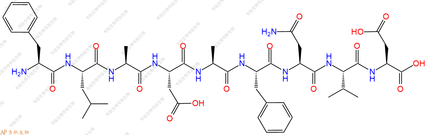专肽生物产品H2N-Phe-Leu-Ala-Asp-Ala-Phe-Asn-Val-Asp-COOH