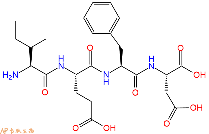 专肽生物产品H2N-Ile-Glu-Phe-Asp-COOH