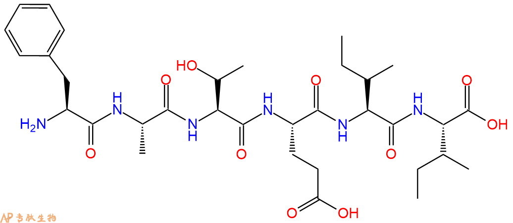 专肽生物产品H2N-Phe-Ala-Thr-Glu-Ile-Ile-COOH