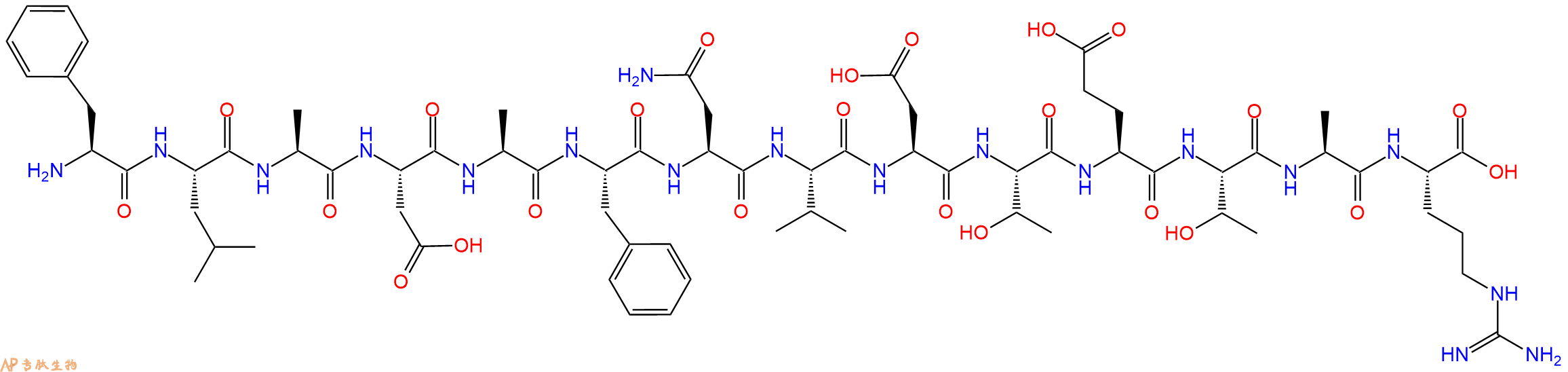 专肽生物产品H2N-Phe-Leu-Ala-Asp-Ala-Phe-Asn-Val-Asp-Thr-Glu-Thr-Ala-Arg-COOH