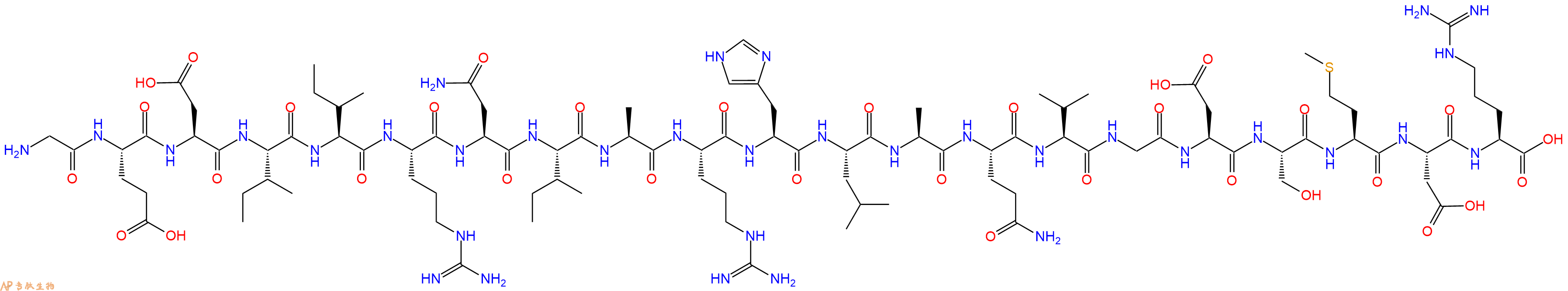 专肽生物产品H2N-Gly-Glu-Asp-Ile-Ile-Arg-Asn-Ile-Ala-Arg-His-Leu-Ala-Gln-Val-Gly-Asp-Ser-Met-Asp-Arg-COOH
