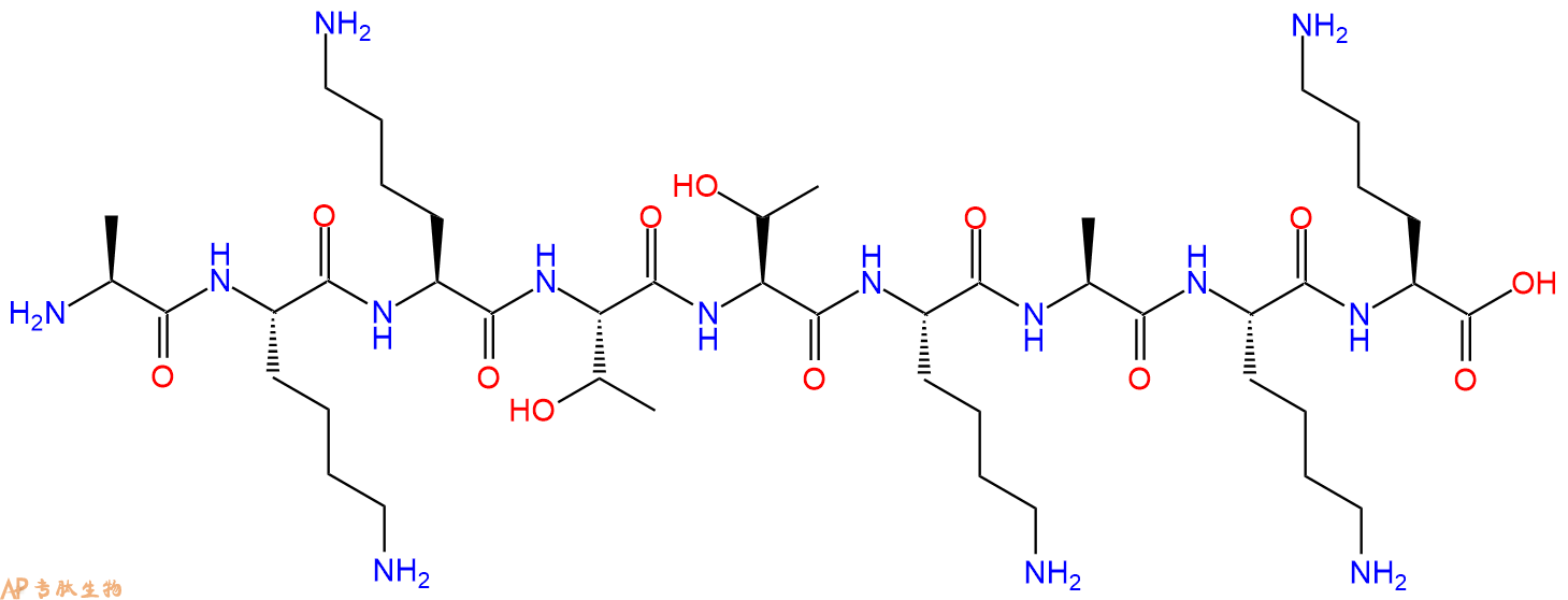 专肽生物产品H2N-Ala-Lys-Lys-Thr-Thr-Lys-Ala-Lys-Lys-COOH