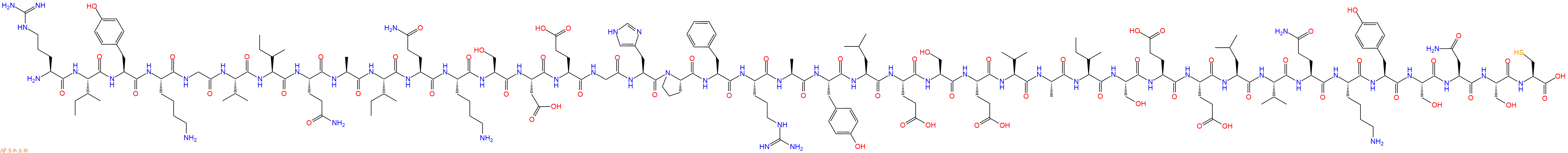 专肽生物产品H2N-Arg-Ile-Tyr-Lys-Gly-Val-Ile-Gln-Ala-Ile-Gln-Lys-Ser-Asp-Glu-Gly-His-Pro-Phe-Arg-Ala-Tyr-Leu-Glu-Ser-Glu-Val-Ala-Ile-Ser-Glu-Glu-Leu-Val-Gln-Lys-Tyr-Ser-Asn-Ser-Cys-COOH