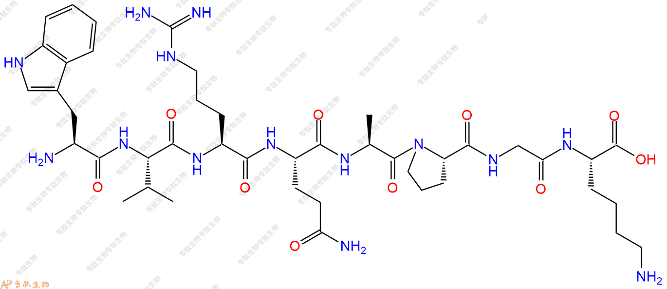 专肽生物产品H2N-Trp-Val-Arg-Gln-Ala-Pro-Gly-Lys-COOH