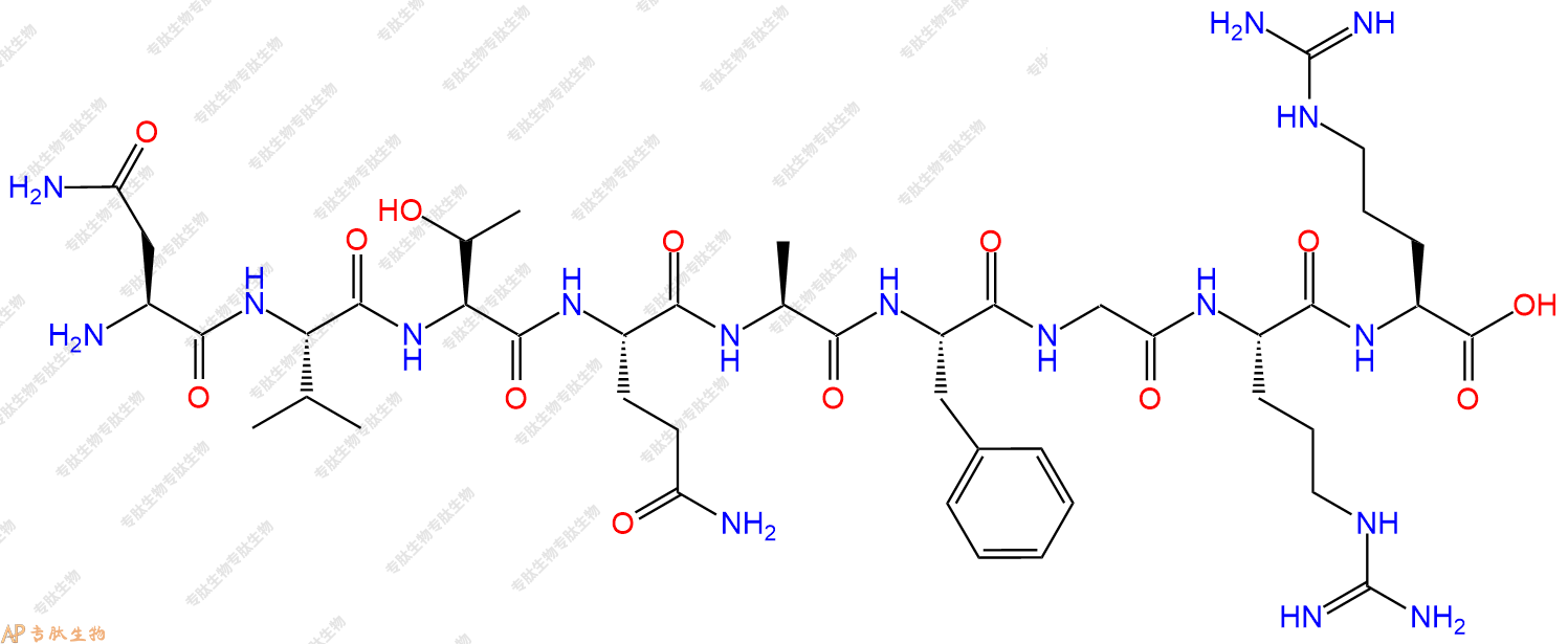 专肽生物产品H2N-Asn-Val-Thr-Gln-Ala-Phe-Gly-Arg-Arg-COOH