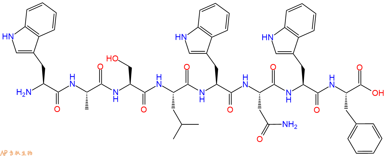 专肽生物产品H2N-Trp-Ala-Ser-Leu-Trp-Asn-Trp-Phe-COOH