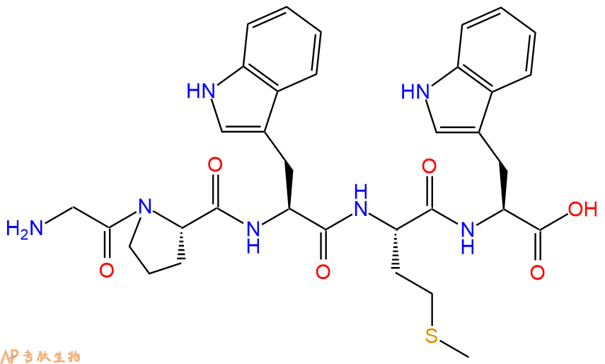 专肽生物产品H2N-Gly-Pro-Trp-Met-Trp-COOH