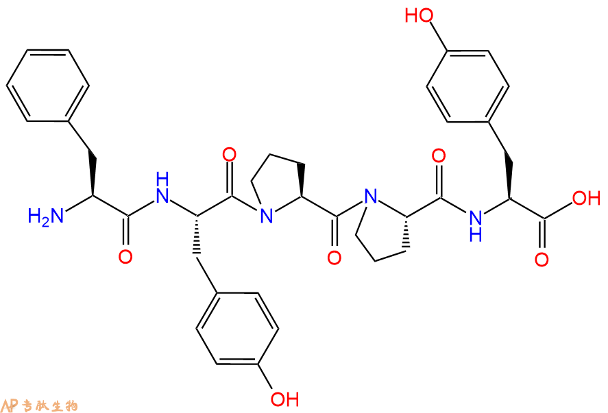 专肽生物产品H2N-Phe-Tyr-Pro-Pro-Tyr-COOH