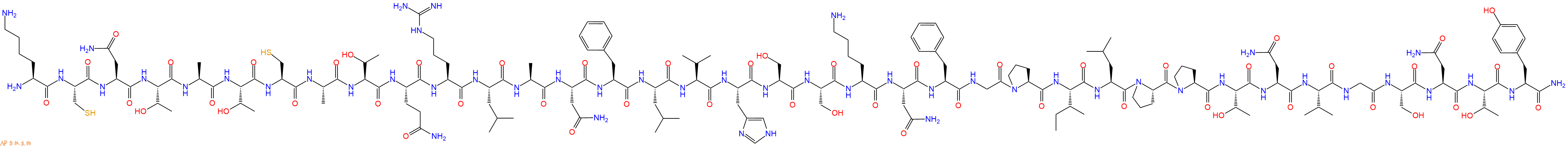 专肽生物产品H2N-Lys-Cys-Asn-Thr-Ala-Thr-Cys-Ala-Thr-Gln-Arg-Leu-Ala-Asn-Phe-Leu-Val-His-Ser-Ser-Lys-Asn-Phe-Gly-Pro-Ile-Leu-Pro-Pro-Thr-Asn-Val-Gly-Ser-Asn-Thr-Tyr-NH2