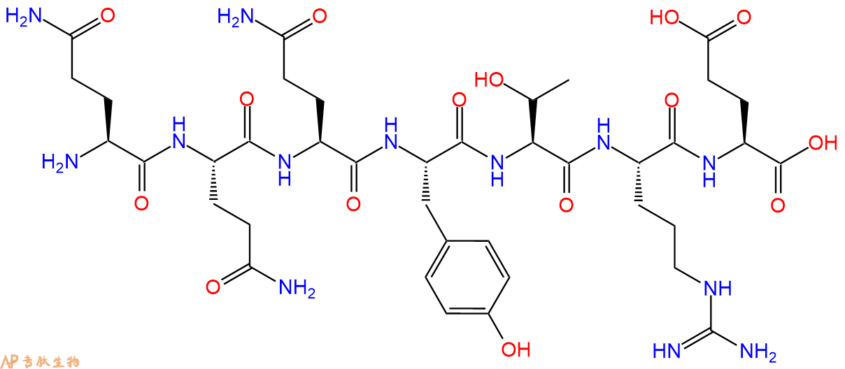 专肽生物产品H2N-Gln-Gln-Gln-Tyr-Thr-Arg-Glu-COOH