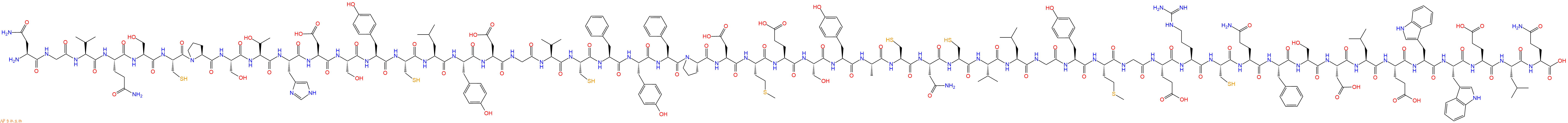 专肽生物产品H2N-Asn-Gly-Val-Gln-Ser-Cys-Pro-Ser-Thr-His-Asp-Ser-Tyr-Cys-Leu-Tyr-Asp-Gly-Val-Cys-Phe-Tyr-Phe-Pro-Asp-Met-Glu-Ser-Tyr-Ala-Cys-Asn-Cys-Val-Leu-Gly-Tyr-Met-Gly-Glu-Arg-Cys-Gln-Phe-Ser-Asp-Leu-Glu-Trp-Trp-Glu-Leu-Gln-COOH