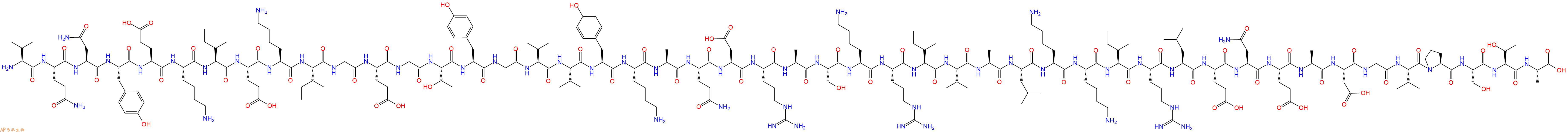 专肽生物产品H2N-Val-Gln-Asn-Tyr-Glu-Lys-Ile-Glu-Lys-Ile-Gly-Glu-Gly-Thr-Tyr-Gly-Val-Val-Tyr-Lys-Ala-Gln-Asp-Arg-Ala-Ser-Lys-Arg-Ile-Val-Ala-Leu-Lys-Lys-Ile-Arg-Leu-Glu-Asn-Glu-Ala-Asp-Gly-Val-Pro-Ser-Thr-Ala-COOH