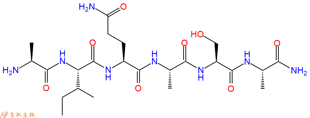 专肽生物产品H2N-Ala-Ile-Gln-Ala-Ser-Ala-NH2