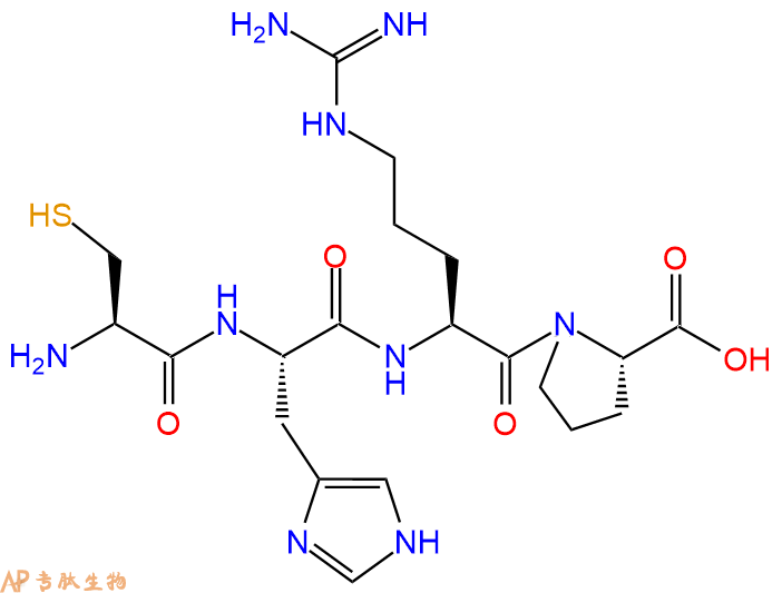 专肽生物产品H2N-Cys-His-Arg-Pro-COOH