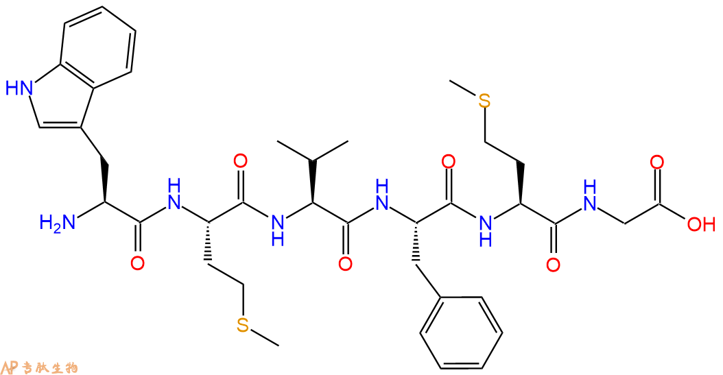专肽生物产品H2N-Trp-Met-Val-Phe-Met-Gly-COOH