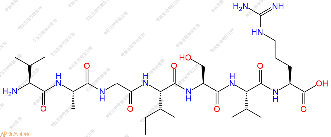 专肽生物产品H2N-Val-Ala-Gly-Ile-Ser-Val-Arg-COOH