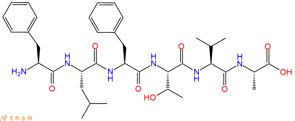 专肽生物产品H2N-Phe-Leu-Phe-Thr-Val-Ala-COOH