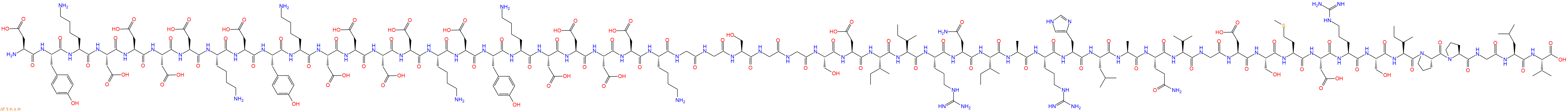 专肽生物产品H2N-Asp-Tyr-Lys-Asp-Asp-Asp-Asp-Lys-Asp-Tyr-Lys-Asp-Asp-Asp-Asp-Lys-Asp-Tyr-Lys-Asp-Asp-Asp-Asp-Lys-Gly-Gly-Ser-Gly-Gly-Ser-Asp-Ile-Ile-Arg-Asn-Ile-Ala-Arg-His-Leu-Ala-Gln-Val-Gly-Asp-Ser-Met-Asp-Arg-Ser-Ile-Pro-Pro-Gly-Leu-Val-COOH