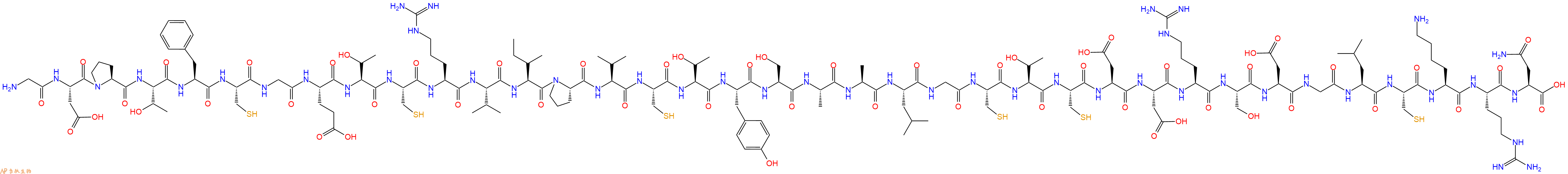 专肽生物产品H2N-Gly-Asp-Pro-Thr-Phe-Cys-Gly-Glu-Thr-Cys-Arg-Val-Ile-Pro-Val-Cys-Thr-Tyr-Ser-Ala-Ala-Leu-Gly-Cys-Thr-Cys-Asp-Asp-Arg-Ser-Asp-Gly-Leu-Cys-Lys-Arg-Asn-COOH