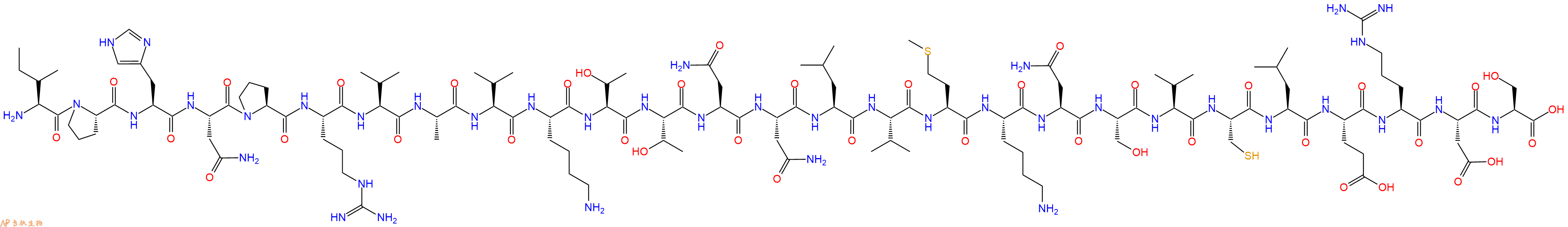 专肽生物产品H2N-Ile-Pro-His-Asn-Pro-Arg-Val-Ala-Val-Lys-Thr-Thr-Asn-Asn-Leu-Val-Met-Lys-Asn-Ser-Val-Cys-Leu-Glu-Arg-Asp-Ser-COOH