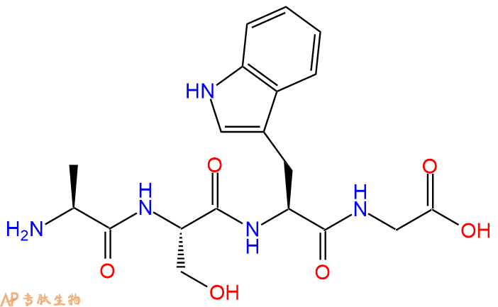 专肽生物产品H2N-Ala-Ser-Trp-Gly-COOH