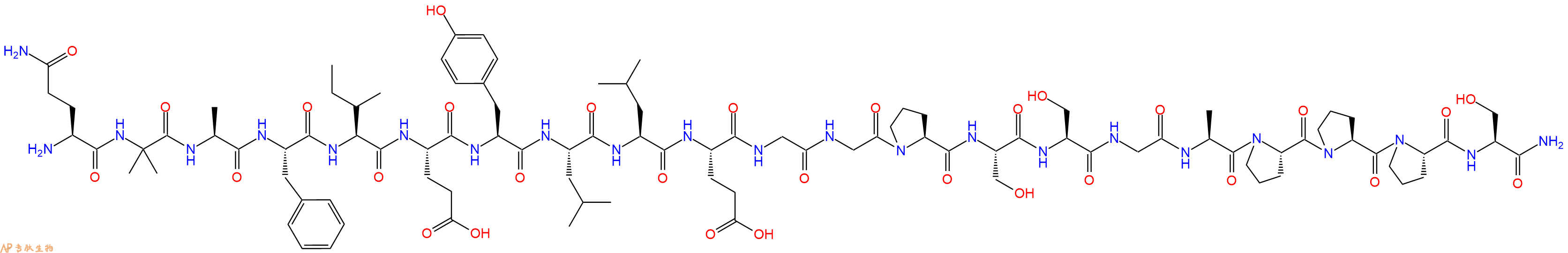 专肽生物产品H2N-Gln-Aib-Ala-Phe-Ile-Glu-Tyr-Leu-Leu-Glu-Gly-Gly-Pro-Ser-Ser-Gly-Ala-Pro-Pro-Pro-Ser-NH2