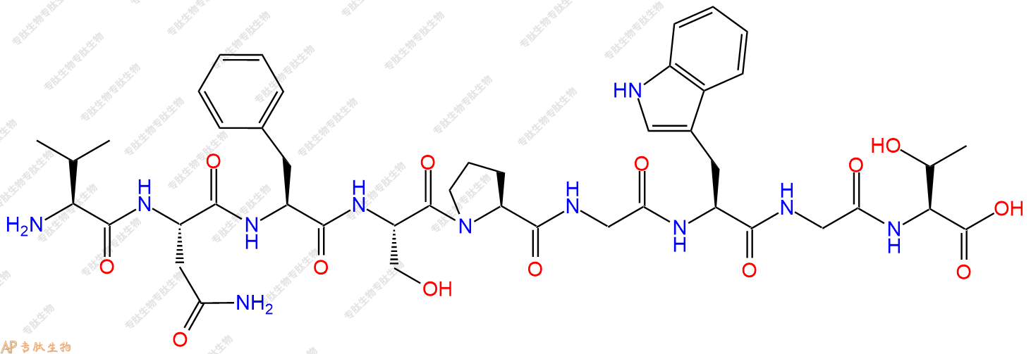 专肽生物产品H2N-Val-Asn-Phe-Ser-Pro-Gly-Trp-Gly-Thr-COOH