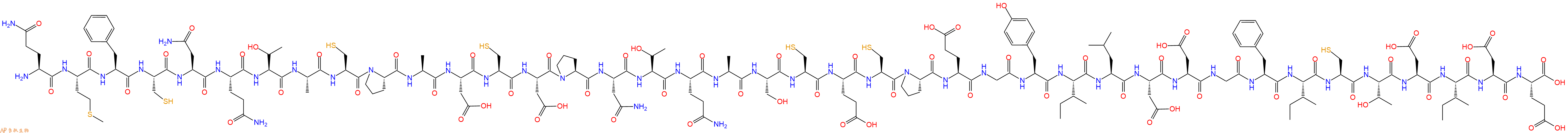专肽生物产品H2N-Gln-Met-Phe-Cys-Asn-Gln-Thr-Ala-Cys-Pro-Ala-Asp-Cys-Asp-Pro-Asn-Thr-Gln-Ala-Ser-Cys-Glu-Cys-Pro-Glu-Gly-Tyr-Ile-Leu-Asp-Asp-Gly-Phe-Ile-Cys-Thr-Asp-Ile-Asp-Glu-COOH