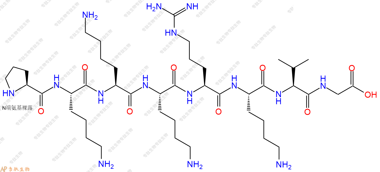 专肽生物产品H2N-Pro-Lys-Lys-Lys-Arg-Lys-Val-Gly-COOH