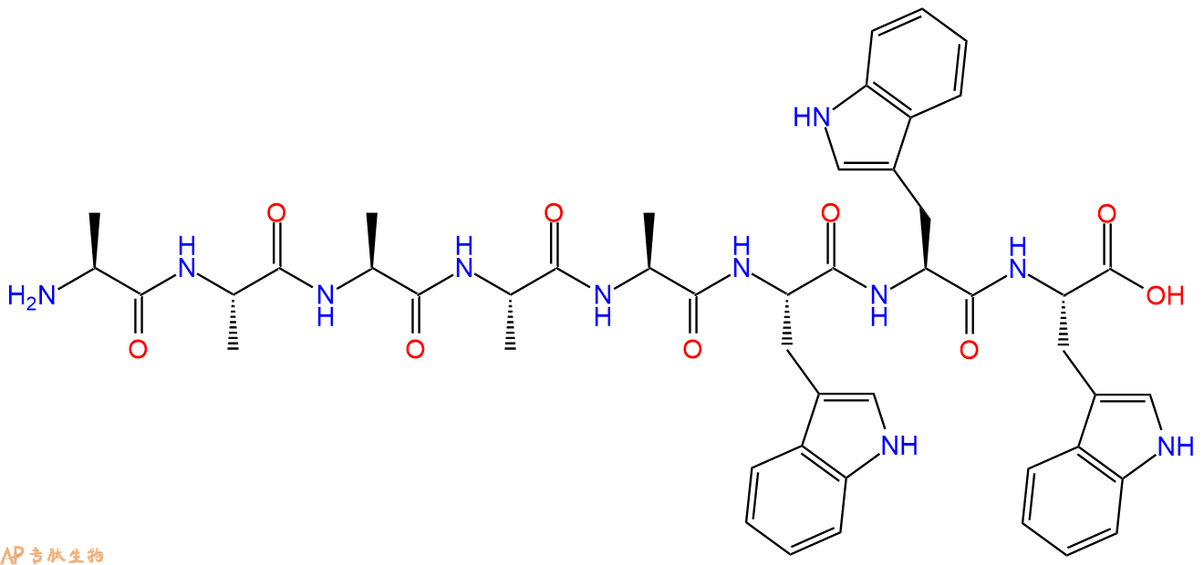 专肽生物产品H2N-Ala-Ala-Ala-Ala-Ala-Trp-Trp-Trp-COOH