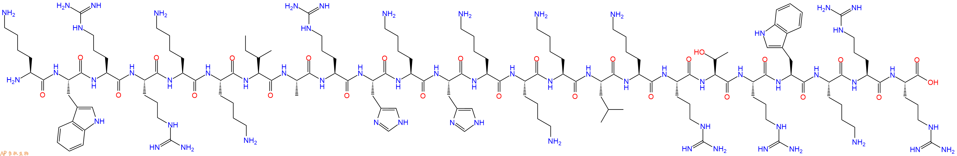专肽生物产品H2N-Lys-Trp-Arg-Arg-Lys-Lys-Ile-Ala-Arg-His-Lys-His-Lys-Lys-Lys-Leu-Lys-Arg-Thr-Arg-Trp-Lys-Arg-Arg-COOH