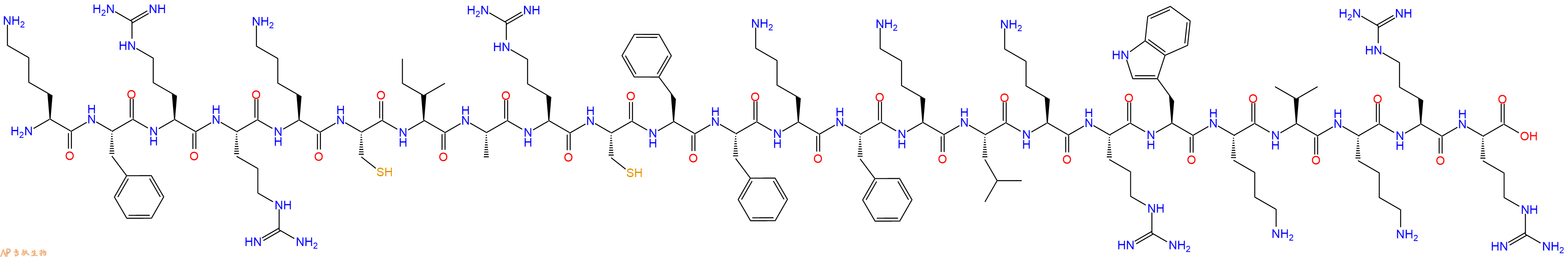 专肽生物产品H2N-Lys-Phe-Arg-Arg-Lys-Cys-Ile-Ala-Arg-Cys-Phe-Phe-Lys-Phe-Lys-Leu-Lys-Arg-Trp-Lys-Val-Lys-Arg-Arg-COOH