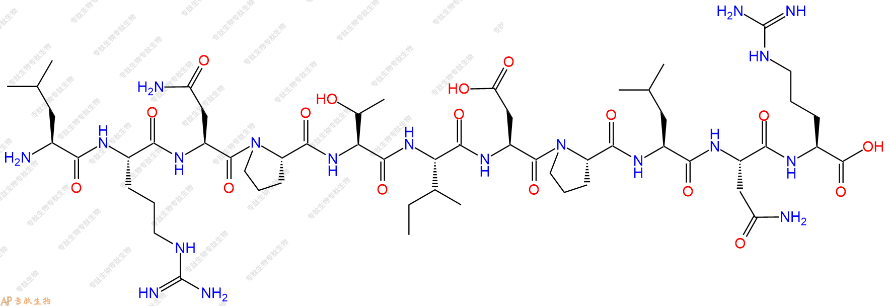 专肽生物产品H2N-Leu-Arg-Asn-Pro-Thr-Ile-Asp-Pro-Leu-Asn-Arg-COOH
